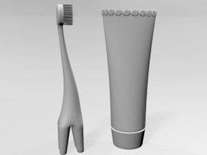 Training Toothbrush Set 01 Modèle 3D