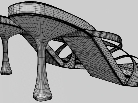 Pointy-Toe Triple-Straps Spool-Heel Stiletto Sandals 01 3D Model