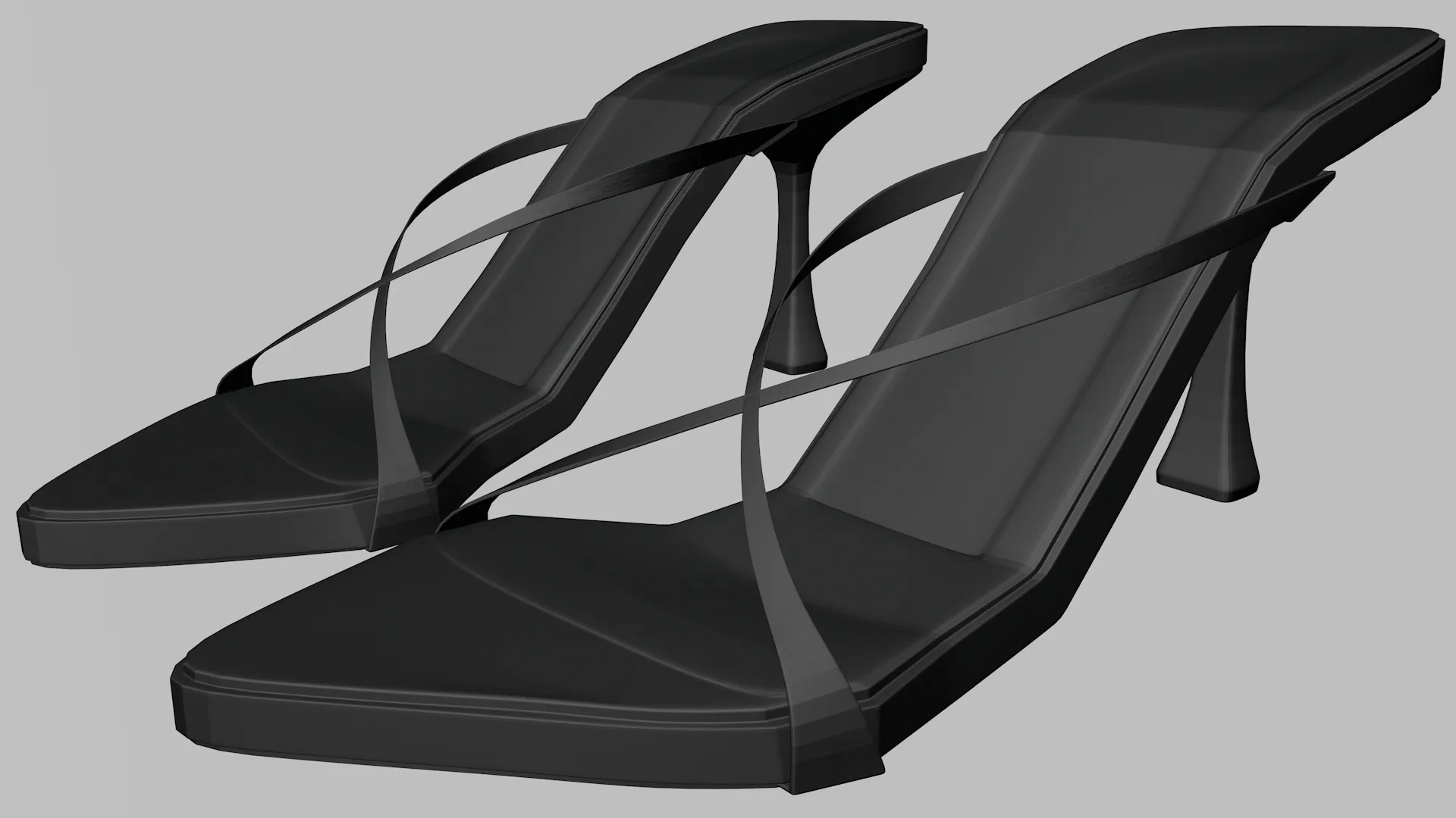 Pointy-Toe Double-Straps Spool-Heel Stiletto Sandals 01 3D Model .c4d .max .obj .3ds .fbx .stl .blend 
