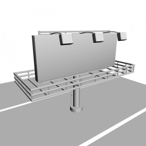 billboard 01 3D Model .c4d .max .obj .3ds .fbx .stl .blend 