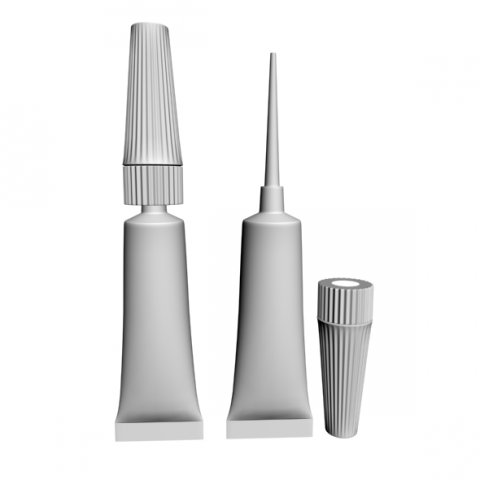 glue tube 01 3D Model .c4d .max .obj .3ds .fbx .stl .blend 