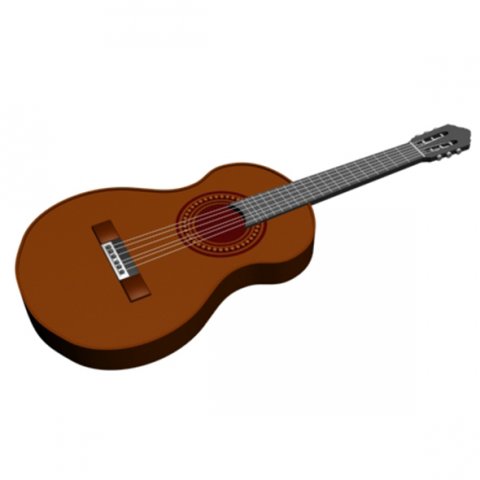 guitar 01 3D Model .c4d .max .obj .3ds .fbx .stl .blend 