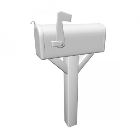 mail box 01 3D Model .c4d .max .obj .3ds .fbx .stl .blend 