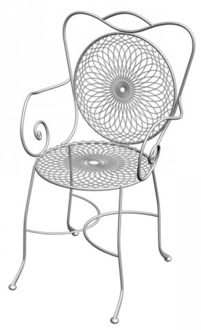 wrought iron chair 01 3D Model .c4d .max .obj .3ds .fbx .stl .blend 