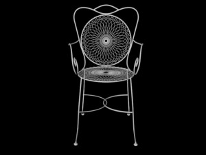 wrought iron chair 01 3D Model