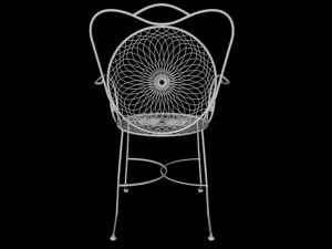 wrought iron chair 01 3D Model