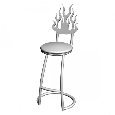 wrought iron chair 02 3D Model .c4d .max .obj .3ds .fbx .stl .blend 