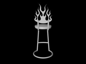 wrought iron chair 02 3D Model