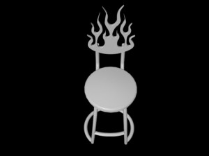 wrought iron chair 02 3D Model