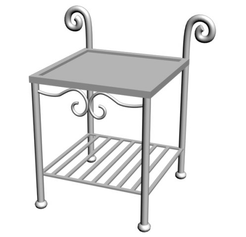 wrought iron table 01 3D Model .c4d .max .obj .3ds .fbx .stl .blend 