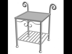 wrought iron table 01 3D 模型