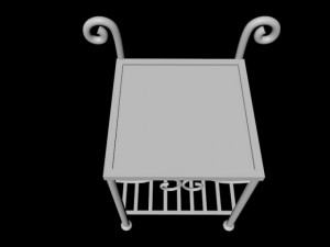 wrought iron table 01 3D Model