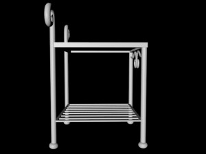 wrought iron table 01 3D Model