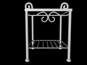 wrought iron table 01 3D Model