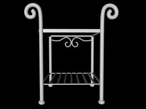 wrought iron table 01 3D Model