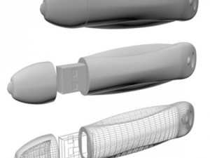 usb flash drive 02 3D Model