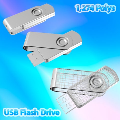 usb flash drive 03 3D Model .c4d .max .obj .3ds .fbx .stl .blend 