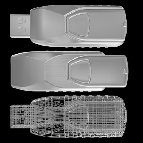 usb flash drive 06 3D Model .c4d .max .obj .3ds .fbx .stl .blend 