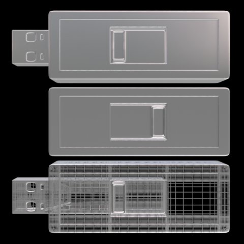 usb flash drive 07 3D Model .c4d .max .obj .3ds .fbx .stl .blend 