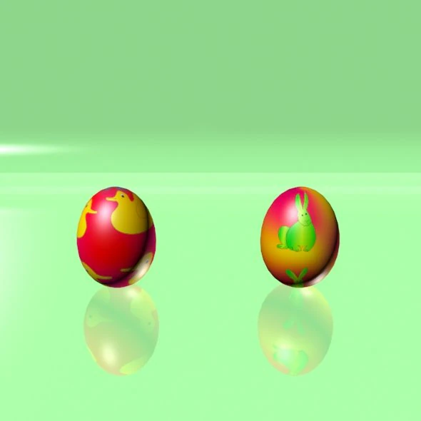 Easter eggs set 06 3D Model .c4d .max .obj .3ds .fbx .stl .blend