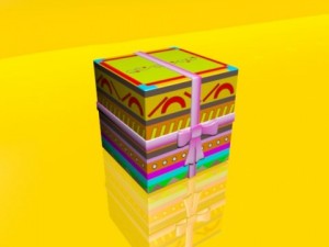 gift box 01 3D Model