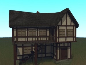 double story tudor house 3D Model