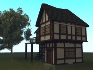 double story tudor house 3D Model
