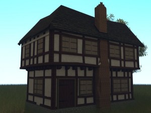 double story tudor house 3D Model