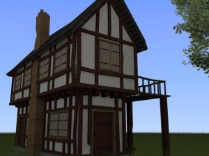 double story tudor house 3D Model
