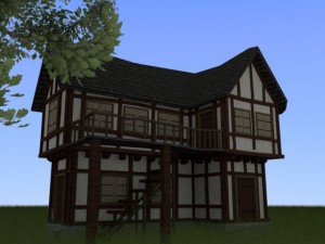 double story tudor house 3D Model