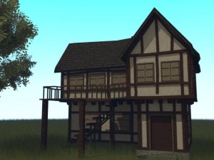 double story tudor house 3D Model