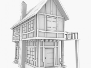 double story tudor house 3D Model