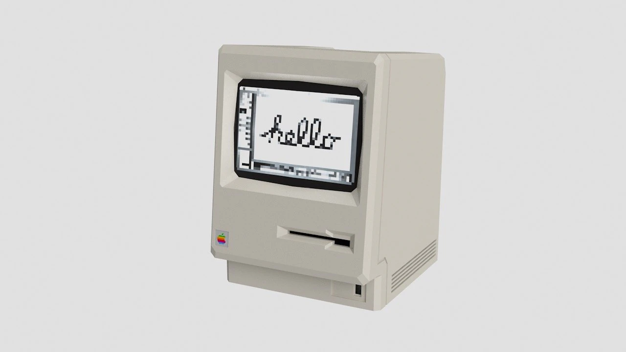macintosh 128k 3D Model .c4d .max .obj .3ds .fbx .stl .blend 