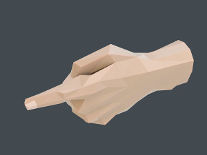 lowpoly pointing hand 3D Model