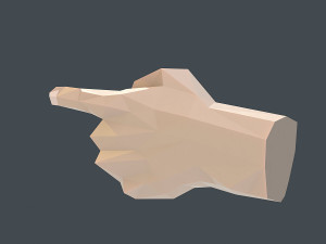 lowpoly pointing hand 3D Model