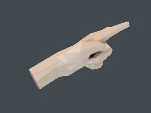 lowpoly pointing hand 3D Model
