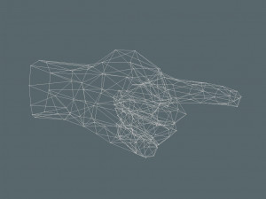 lowpoly pointing hand 3D Model