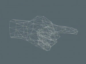 lowpoly pointing hand 3D Model