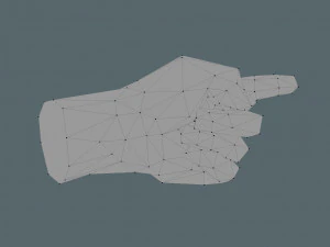 lowpoly pointing hand 3D Model