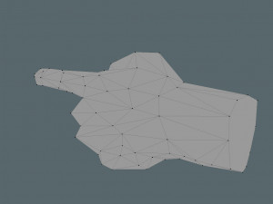 lowpoly pointing hand 3D Model