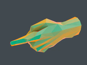 lowpoly pointing hand 3D Model
