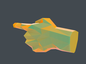 lowpoly pointing hand 3D Model