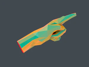 lowpoly pointing hand 3D Model