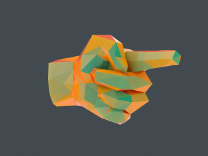 lowpoly pointing hand 3D Model