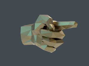 lowpoly pointing hand 3D Model