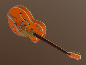 gretsch 6120 guitar lowpoly 3D 模型