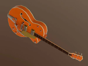gretsch 6120 guitar lowpoly 3D Model