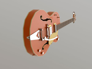 gretsch 6120 guitar lowpoly 3D 模型