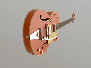gretsch 6120 guitar lowpoly 3D Model