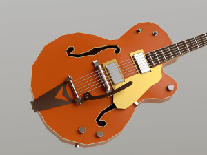 gretsch 6120 guitar lowpoly 3D 模型